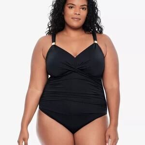 Ralph Lauren Black Slimsuit, slimming  tummy, A32